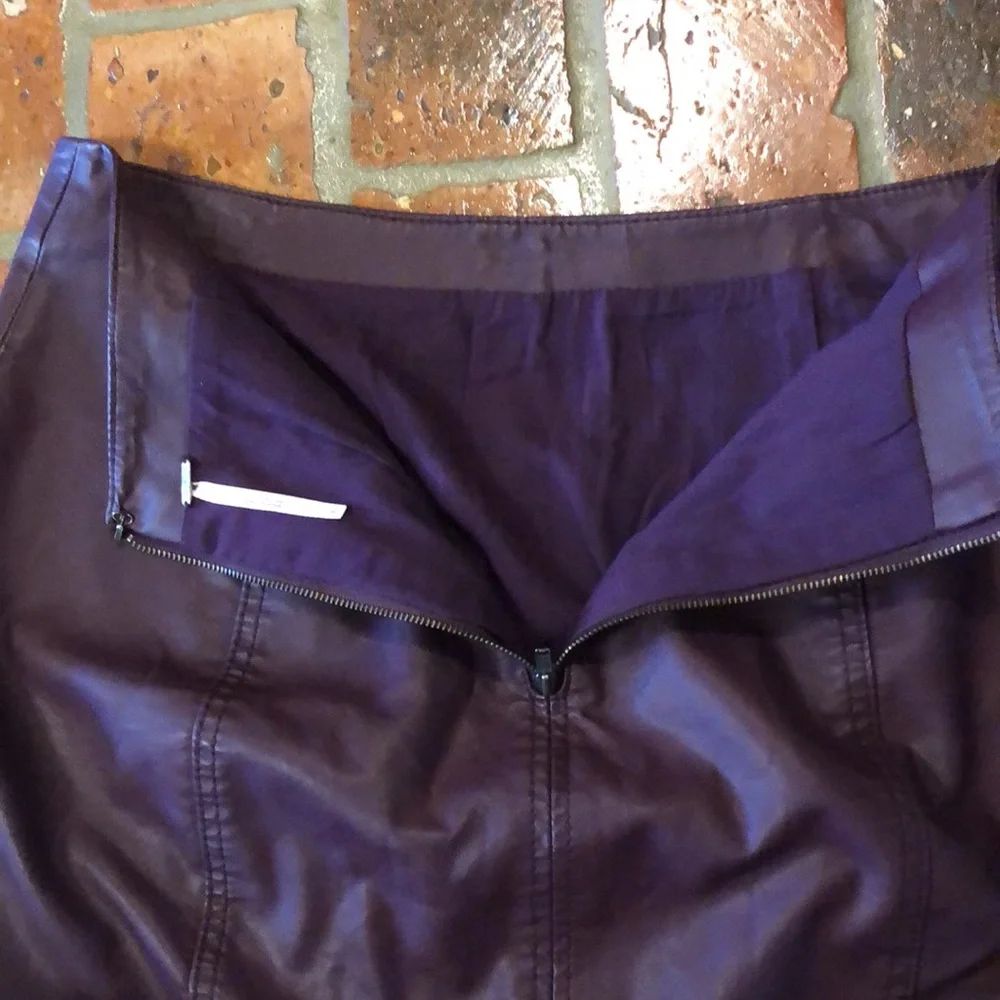 Free People vegan leather mini skirt sz8 - Picture 8 of 15